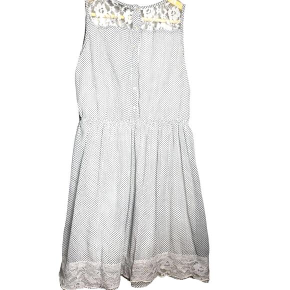 ZARA Trafaluc Collection White & Black Polka Dot Dress w/ Lace Trim, Size M - Picture 5 of 5